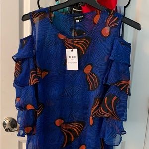 Women’s NANAWAX cold shoulder statement blouse